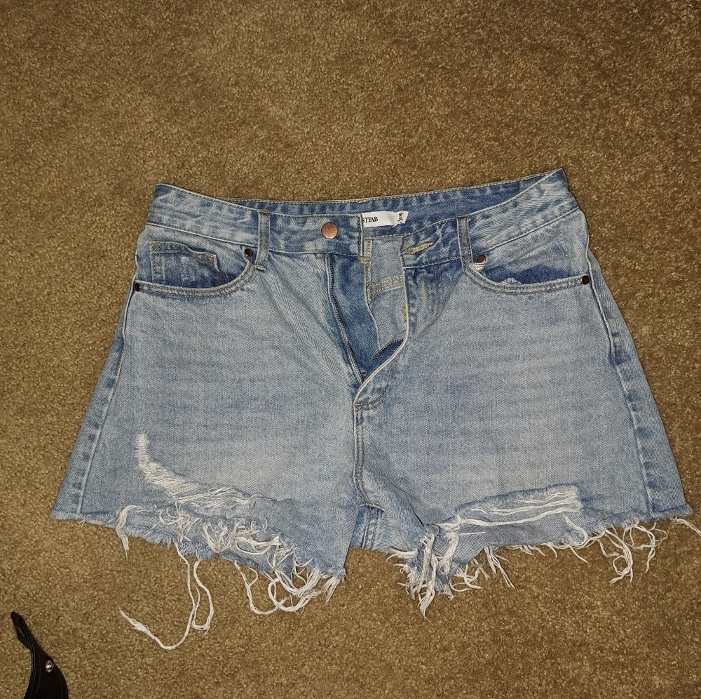 Denim high waisted shorts